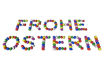 Oster-Schriftzug Bunt