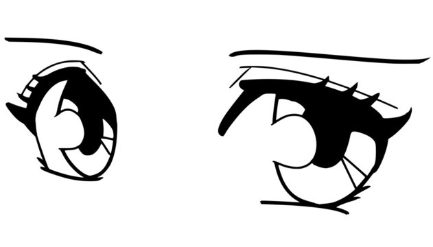 Augen im Mangastil