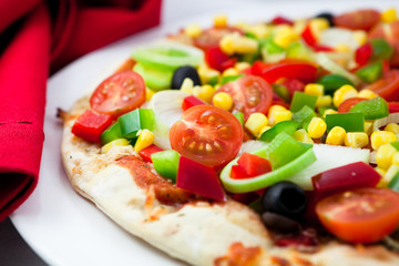 Pizza with vegetables