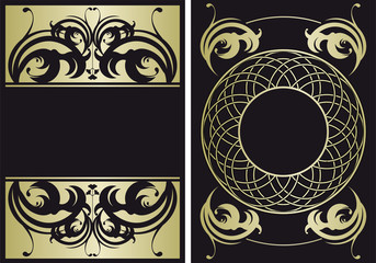 Due etichette oro e nero