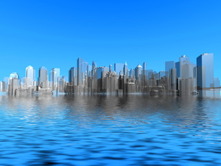 Naklejka premium Abstract city.