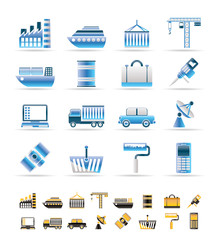 Industry and Business icons - vector icon set