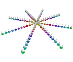 People in Colorful Organizational Structure