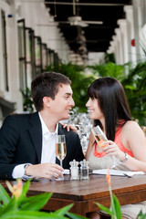 Couple Eating Outdoors
