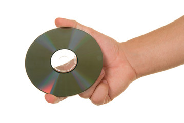 Optical disk in hand