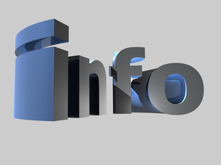 Info-Icon zum freistellen - Info-Logo - 3D