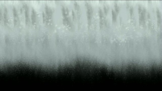 waterfall or avalanches scene-digital animation