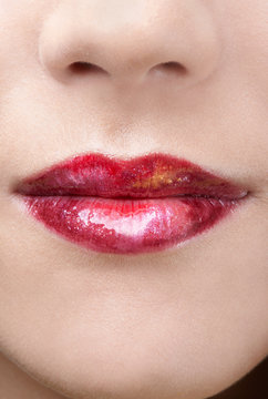 girl's lips