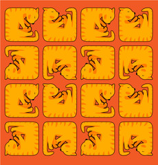 Abstract background of slipping cats