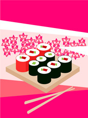 Rolls vector illustration.