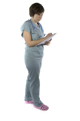 m&eacute;decin qui prend des notes