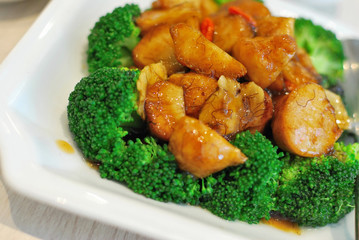 Chinese style mushrooms and cauliflower