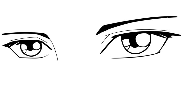 Augen im Mangastil