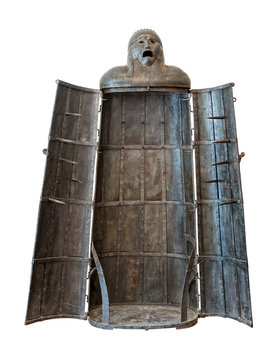 Iron Maiden, medieval torture device cutout