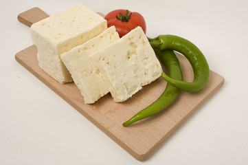 Sliced Cheese on board