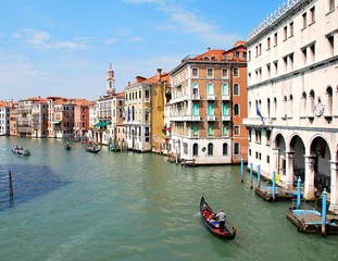 Fototapeta na wymiar The main canal at Venice in Italy