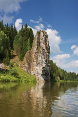 Fototapeta na wymiar Chusovaya River, Perm Krai