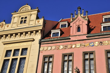 Fototapeta na wymiar Pragues façades