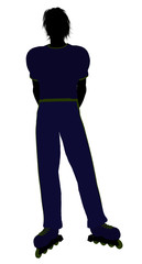 Male Roller Skater Silhouette