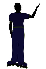 Male Roller Skater Silhouette