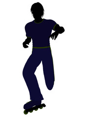 Male Roller Skater Silhouette