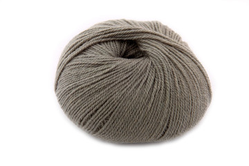 Ball of gray  wool yarn