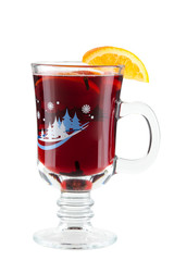 Mulled wine (Punch) with orange slices