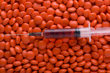 Medical Tablets and syringe