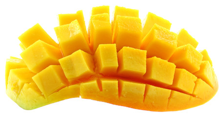 tranche mangue fond blanc