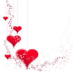 delicate red hearts