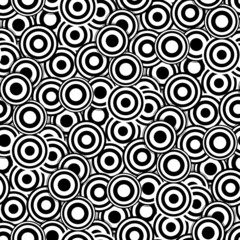 Retro black and white seamless circle background