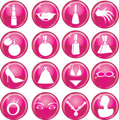 Beauty Button Icons