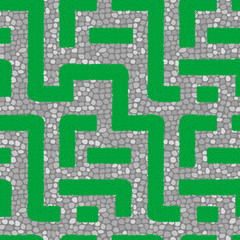 Live labyrinth. Seamless vector pattern