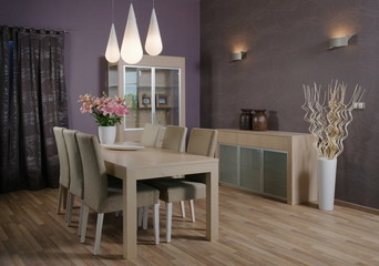 Beautiful and modern dining room interior design.