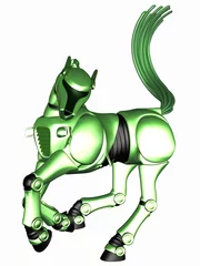 Deurstickers Toon Robot Paard © Andreas Meyer