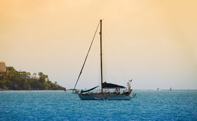 Fototapeta premium Sailboat in the Caribbean