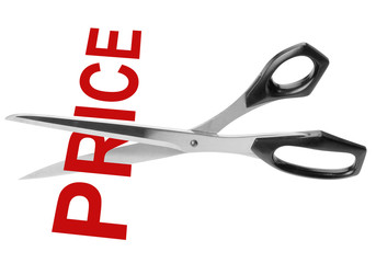 Price cut,isolated with clipping path
