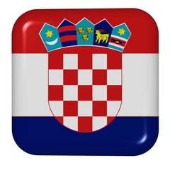 Naklejka premium button in colors of Croatia