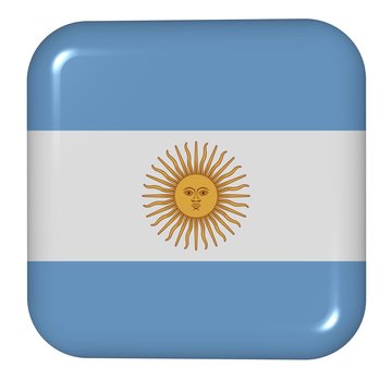 button in colors of Argentina