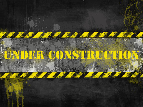 Under construction, poster, symbol.