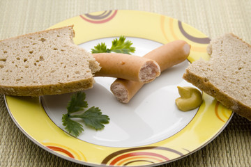 Brot mit Wurst