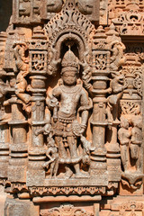 Fototapeta na wymiar Shiva carving in Nagda Temple, Rajasthan