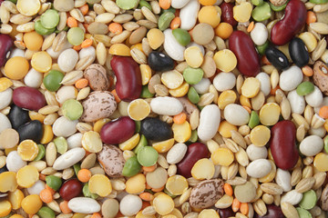 Mix of beans and cereals