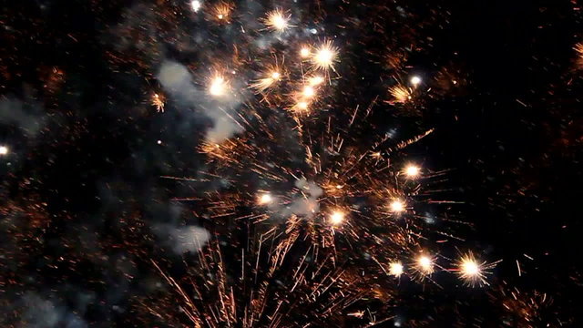 Multiple explosions fireworks