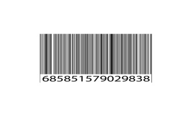 Retail Scan Bar Code Black and White Background.