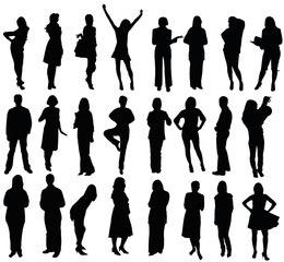 Group of people isolated over white