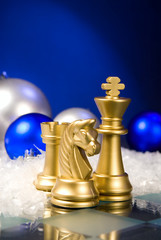 Fototapeta na wymiar Christmas chess