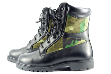 military camouflage combat boots