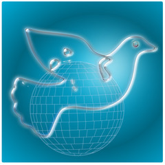 L'envol de la colombe.