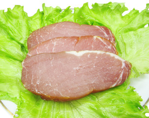 bacon on lettuce vegetable